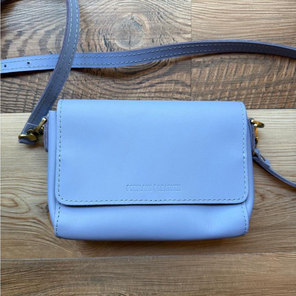 NWT Portland Leather Periwinkle Crossbody Bag